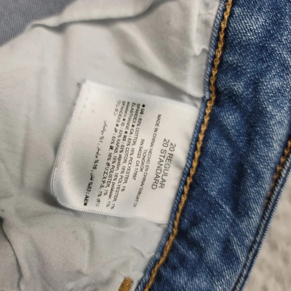 Old Navy Jeans Womens 20 Regular Blue Denim Distressed Rockstar‎ Super Skinny - Picture 9 of 13